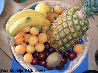 Ein Obstkorb mit vielen Vitaminen